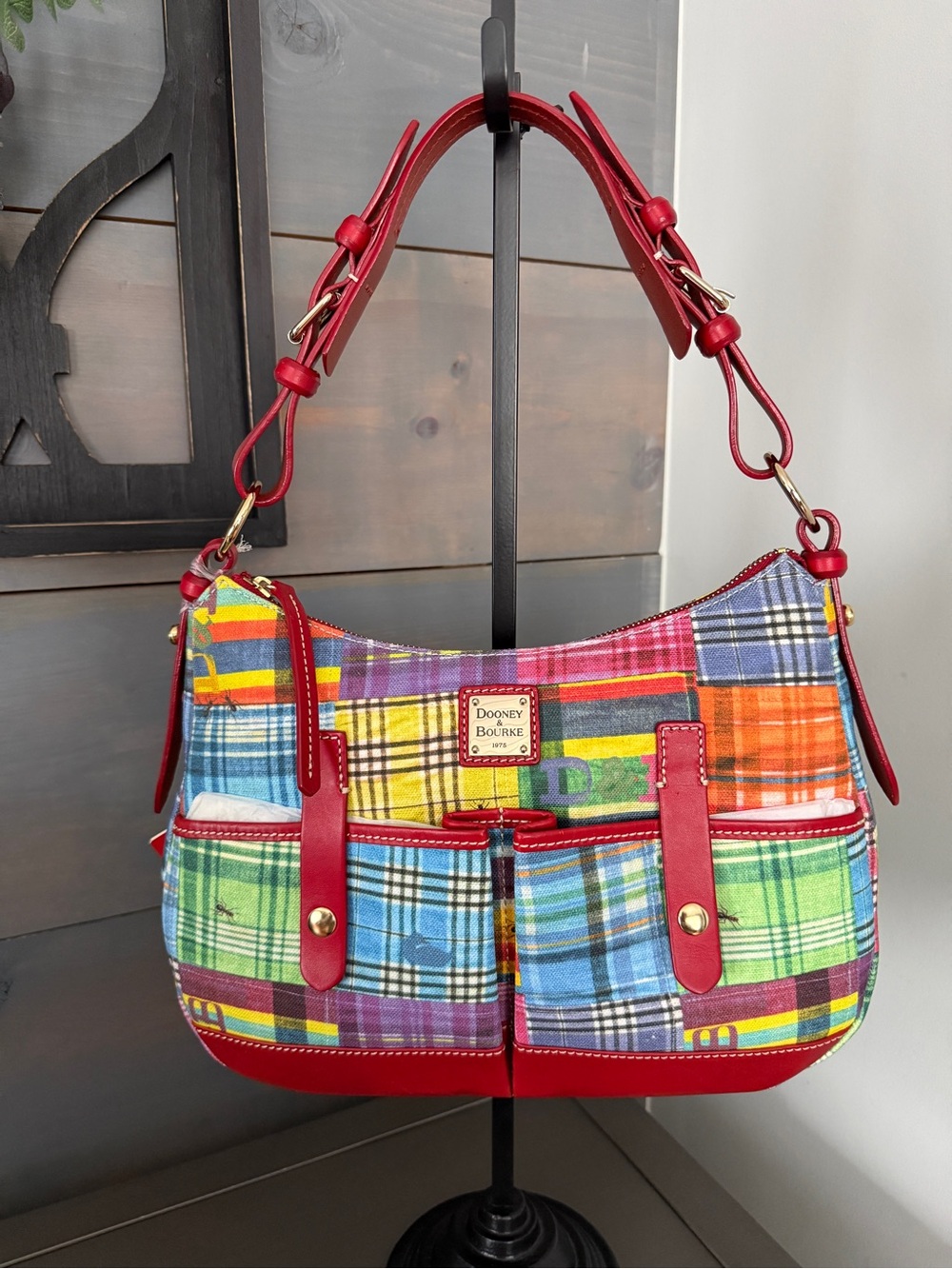 Dooney & Bourke Picnic Plaid Safari Bag - NWT